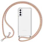NALIA Zincirli cep telefonu kılıfı, Samsung Galaxy S22 ile uyumlu, şeffaf koruyucu kılıf ve cep telefonu ipi, asmak için, sağlam, sararmaz, şeffaf, sert kılıf ve silikon çerçeve, renk: gökkuşağı