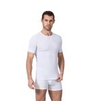 Namaldı 181 Erkek Bisiklet Yaka Yarım Kol Atlet, Beyaz, XL Beden