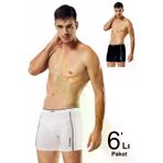 Namaldı 6'lı Paket Modal Erkek Boxer Siyah Beyaz ELF568N197CCM6