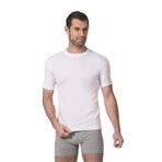 Namaldı Erkek Fanila Atlet, Yuvarlak Yaka, Kısa Kol,%100 Pamuk, Ribana Kumaş, 3'lü Paket, Beyaz, XL