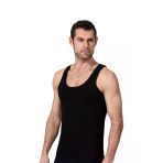 Namaldi Erkek Modal Klasik Likralı Kutulu Atlet 190 - 3 Adet Siyah 2Xl