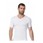 Namaldı Erkek V Yaka Kısa Kollu Beyaz Fanila,%100 Pamuk, 2XL Beden, 10 Adet Set