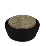 Namaz Sarığı - Siyah Kumaş - Yeşil Takke - Düz Sarım - Nâli Şerif - 7 metre (58 Cm)