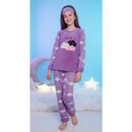 Name Baby & Kids Kız Çocuk Tweety Polar Pijama Takımı - Mor - 4 - 5 Yaş