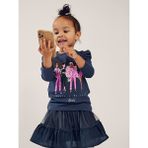 Name It Barbie Baskılı Uzun Kol Kız Çocuk Sweatshirt - Minimalist Tarz - 1,5 - 2 Yaş - Antrasit