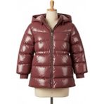 Name It Bordo Kız Çocuk Şişme Mont 13243661 Uzun Kol Günlük Stil Düz Desenli - 3 Yaş