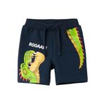 NAME IT Erkek Bebek NMMMEIR GIGANTOSAURUS LONG SHORTS VDE Şort Koyu Mavi 2-3 yaş