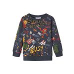 NAME IT Erkek Çocuk Antrasit Sweatshirt 2-3 Yaş NMMAAGE AVENGERS SWEAT BRU MAR