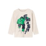 NAME IT Erkek Çocuk Bej Tişört 1-1,5 Yaş NMMNIMBUS MARVEL LS TOP BOX MAR