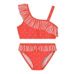 NAME IT Kız Nmfzedot Bikini, fiery coral, 74-80