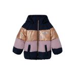 Name İt Lacivert Kız Çocuk Mont NMFMILLE PUFFER JACKET BLOCK FOIL
