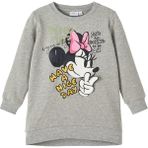 Name It Minnie Mouse Baskılı Oversize Kız Çocuk Sweatshirt - Günlük Kullanım - 1 - 1,5 Yaş - Gri Melanj