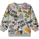 Name It Minnie Mouse Desenli Kız Çocuk Sweatshirt - Uzun Kol Regular Fit - 1 - 1,5 Yaş - Gri Melanj