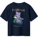 Name It Nkfdukko Ss Nreg Top Box Kız Çocuk T-Shirt 13240652 - Lacivert - 7 - 8 Yaş