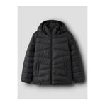 Name it Nkfmarble Unisex Çocuk Şişme Mont, Çıkarılabilir Kapüşon, Fermuarlı, Siyah, 11 Yaş
