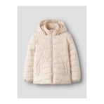 Name it Nkfmarble Unisex Çocuk Şişme Mont, Kuştüyü Dolgu, Çıkarılabilir Kapüşon, Ekru, 8 Yaş