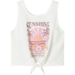 Name It Nkfvaya Sl Kız Çocuk Crop T-Shirt 13241654 - Beyaz - 9 - 10 Yaş