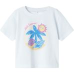 Name It Nmfjassa Ss Nreg Top Pb Beyaz Kız Çocuk Kısa Kol T-Shirt - 5 Yaş