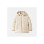 Name it Nmfmarble Unisex Çocuk Şişme Mont, Kuş Tüyü Dolgu, Çıkarılabilir Kapüşon, Ekru, 4 Yaş