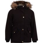 Name It NMFMARLIN PARKA JACKET Siyah Kız Çocuk Kaban - 1 - 2 Yaş