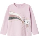 Name It NMFVALIANE LS NREG TOP Pembe Kız Çocuk Kısa Kol T-Shirt - 2 Yaş