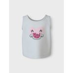 Name It Nmfvigea Tank Short Top Kız Çocuk Askılı T-Shirt 13241642 - Beyaz - 3 Yaş
