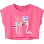 Name It Nmfvılma Capsl Crop Top Pembe Kız Çocuk Kısa Kol T-Shirt - 2 - 3 Yaş