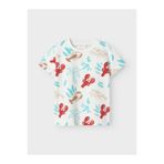 Name it Nmmfelen Erkek Çocuk T-shirt, Kısa Kollu, Deniz Hayatı Baskılı, Beyaz, 4 Yaş
