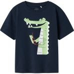 Name It Nmmvagno Ss Loose Top Mavi Erkek Çocuk Kısa Kol T-Shirt - 2 Yaş