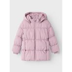 name ıt Pembe Kız Çocuk Fermuarlı Kapüşonlu Puffer Mont, 1-2 Yaş