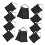 NAMOARLY 10 Takım Trambolin Üçgen Halka Halkaları Çocuk Oyuncağı Toka DIY Trambolin Tokaları Üçgen Halka Tokaları Kullanışlı Tokalar Trambolin Aracı DIY Kaynağı Açık Toka Metal Siyah