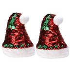 NAMOARLY 2 Adet Noel Baba Şapkası Toplu Olarak Noel Baba Şapkaları Noel Baba Kostüm Kız Noel Baba Kıyafeti Noel Şapkası Noel Şapkaları Şarap Şişesi Kapağı Payetler Flaş Özlemek