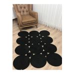 Namteks jüt düz siyah 1006, mutfak, salon, oturma odası, balkon, banyo modern kilim paspası, hediyelik …