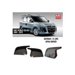 NamTuning Doblo Batman Yarasa Ayna Kapağı Piano Black 2010-2021 Uyumlu