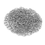 NAMYEUT 2 mm paslanmaz çelik zincir, 10 m uzunluğunda, metal zincir, metrelik ürün, zincir baklaları, paslanmaz çelik zincir, kendin yap için, döner zincir, çamaşır zincirini kurutmak için