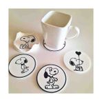 Nana Art Snoopy 4 Lü Kaymaz Tabanlı Bardak Altlığı