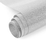 NANAPLUMS Parıltılı Plotter Folyosu Tekstil - Isı Transfer Vinil Transfer Folyosu Plotter Esnek Folyo Tekstil için Transfer Folyosu, Kendin Yap Tişört, Kumaş (Gümüş Gri)