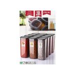 Nandy Home 12 Adet 1750 ml Kırılmaz Suya Dayanıklı Saklama Kabı Antrasit Renkli Etiketlerle