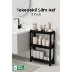Nandy Home 3 Katlı Tekerlekli Slim Raf Düzenleyici Çok Amaçlı Dar Alan Organizeri
