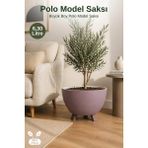 Nandy Home 6,3lt. Polo Model Büyük Boy Ayaklı Saksı - Yükseltilebilir Ayaklı Dekoratif Saksı - 30x30x13cm - 1 Adet
