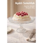 Nandy Home El Yapımı Cam, Ayaklı Damla Model Büyük Boy Sunumluk - Ayaklı Sunumluk