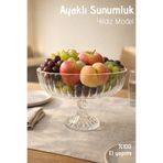 Nandy Home El Yapımı Cam, Ayaklı Yıldız Model Kase Sunumluk - Ayaklı Sunumluk
