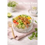 Nandy Home El Yapımı Cam, Cansu Model Yuvarlak Derin Kase - Bowl ve Salata Kasesi - 0 - 3 L
