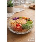 Nandy Home El Yapımı Cam, Orta Boy Yıldız Model Salata Kasesi - Bowl Kasesi - 0 - 3 L