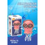 Nandy Home Işıklı Müzikli Dans Eden Jellydancer Oyuncak – Bump&go Teknolojili 3d Led Işıklı Denizanası Pembe