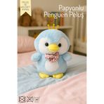 Nandy Home Papyonlu Taçlı Penguen Peluş – Çocuk Odası Dekor ve Oyuncak