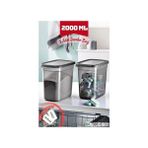 Nandy Home PP Plastik Saklama Kabı 2 Litre BPA İçermez Darbeye Dayanıklı 16x11,5x16,5 cm 2'li Paket