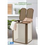 Nandy Home SmartDuo İki Bölmeli Çamaşır Sepeti 84Lt.