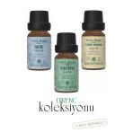 Nane Yağı, Limon Kabuğu Yağı, Biberiye Yağı Seti (%100 Saf, 10Ml X 3)