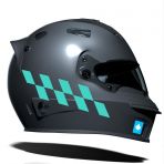 Nane Yeşili Damalı Kask Motosiklet Sticker Takımı Çınar Extreme